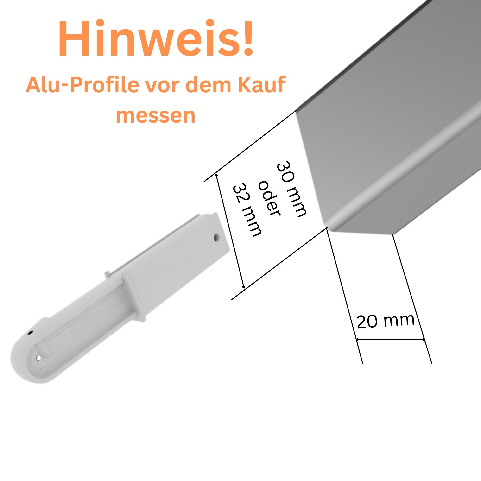 Federspanner 32x20/30x20 mm in weiß