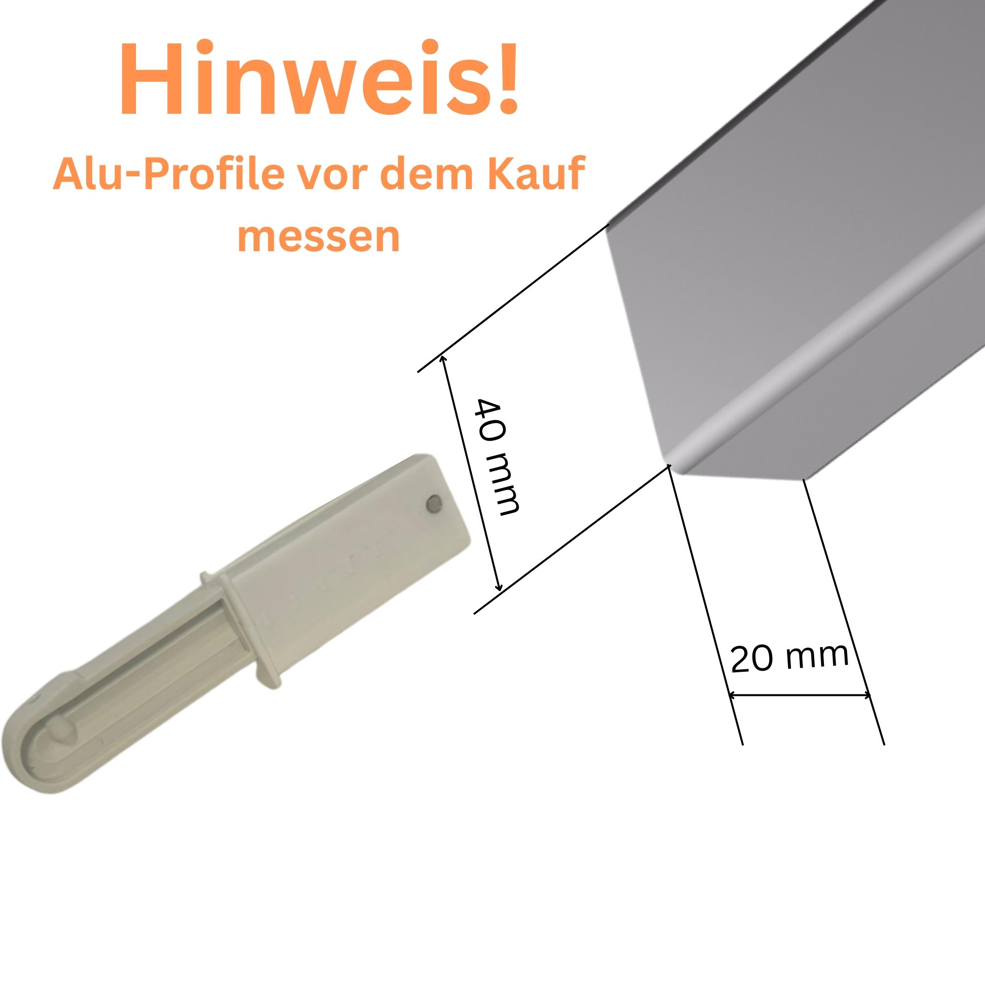 Federspanner 40x20 mm in weiß