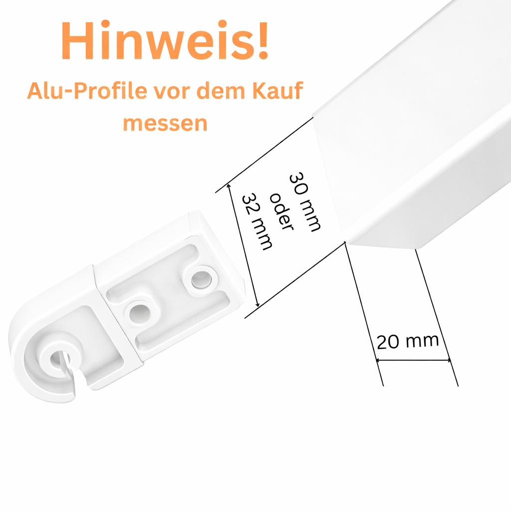 Endkappe 30x20 mm in weiß