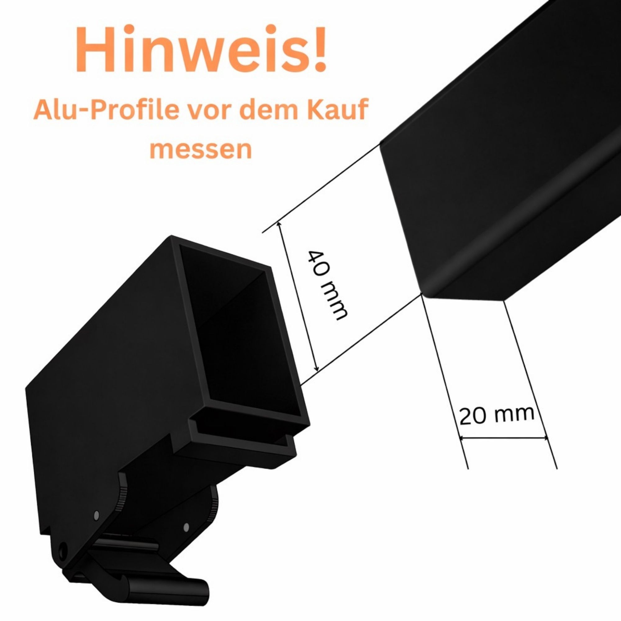 Spanner 40x20 mm in schwarz